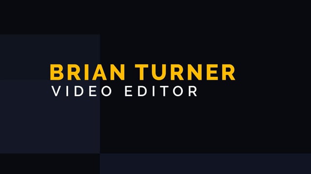 Brian Turner video editor